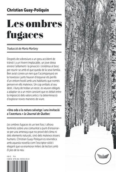 Les ombres fugaces -  Christian Guay-Poliquin (Autor), Marta Marfany Simó (Traducción)