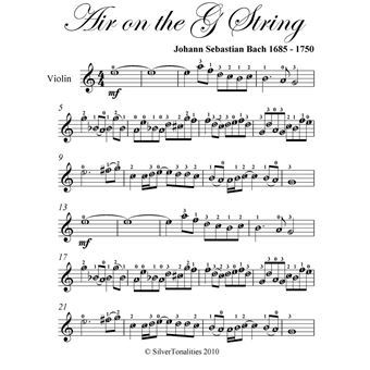 Air on the G String Easy Violin Sheet Music - 1