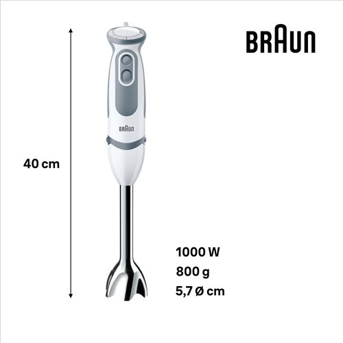 Batidora de mano Braun Minipimer 3 Vario MQ 3100 Smoothie+ - Comprar en Fnac