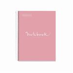 Cuaderno A5 Miquelrius Emotions Cuadrícula 5mm Rosa