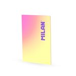 Libreta Milan A4 Encolada Papel Cuadriculado 48 Hojas De 95 Gr/m² Colección Sunset Amarillo