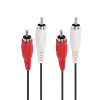 Cable de audio Accsup 2RCA Macho vs 2RCA Macho 5m Negro