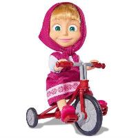 Figura Masha y el Oso Triciclo con muñeca Rosa