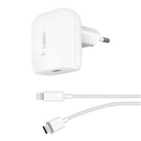 Cargador de pared Belkin USB-C PD de 20 W + cable USB-C a Lightning