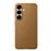 Funda Samsung de cuero vegano Camel dorado para Samsung Galaxy S25
