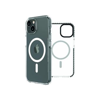 Funda iPhone 13 MUVIT Shockproof Transparente/Negro