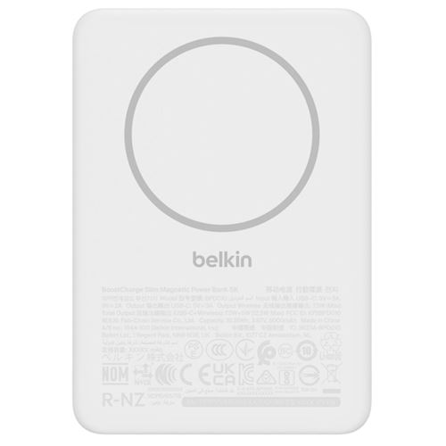 Powerbank Magnética Y Delgada Belkin Boostcharge 5000mah Blanco