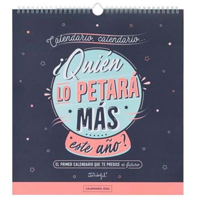 Mr. Wonderful Woa09847es calendario de pared 2020 talla azul – el primer que te predice