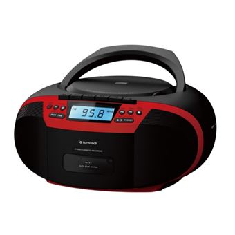Radio cassette reproductor de CD Bluetooth Sunstech CXUM54BT Rojo - 1