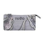 Estuche Escolar 3 Compartimentos Totto Tablero Estampado Dinosaurios