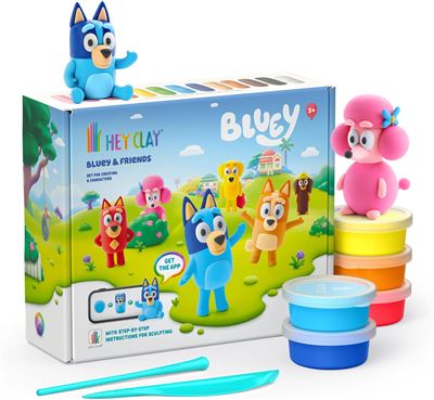 Hey clay bluey y sus amigos 6 figuras