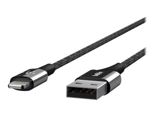 Cable Belkin MIXIT Duratek Negro Lightning a USB 1,2m