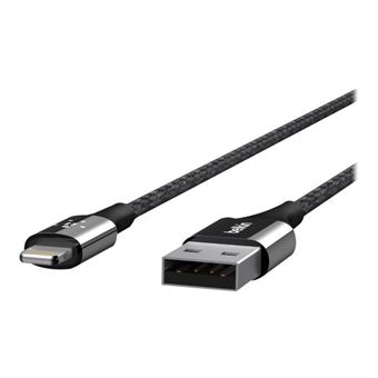 Cable Belkin MIXIT Duratek Negro Lightning a USB 1,2m