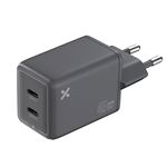 Cargador de pared dual WeFix Pro 2xUSB-C GaN de 45W Gris