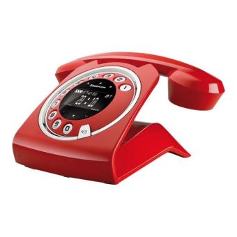 Sagemcom Teléfono Dect vintage sixty M/L rojo - Teléfono
