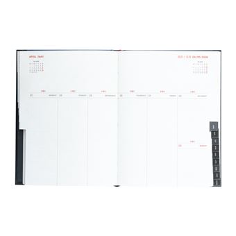 Agenda 2022 2023 - Cuero Regenerado - Ocean - Semana Vista - Tamaño A5-15 X 21 Cm - Idioma: Español - Inglés - Incluye Dos Cintas De Registro Y Pegatinas – Kunnui