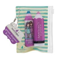 Set de Goma + Sacapuntas Gorjuss Púrpura