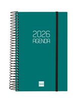 Agenda Finocam Espiral Basics Opaque Ene-dic 2026 E5 - 117x181 Mm 1 Día Página Verde Español
