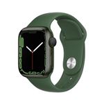 Apple Watch S7 41 mm GPS Caja de aluminio verde y correa deportiva verde trébol