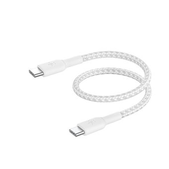 Cable trenzado Belkin BoostCharge USB-C a USB-C Blanco 15cm