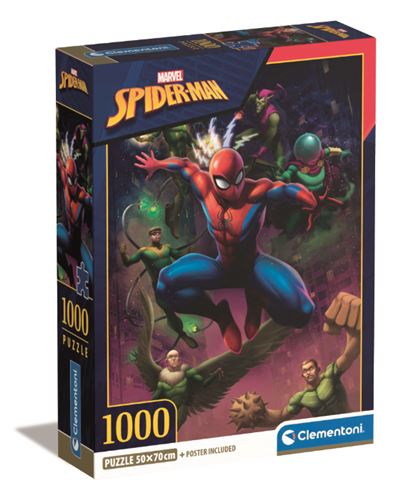 Clementoni puzzle 1000 piezas illustrazione marvel spiderman