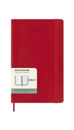 Agenda Moleskine 2026-2027 18 Meses Semanal Large Rojo Escarlata Tapa Blanda