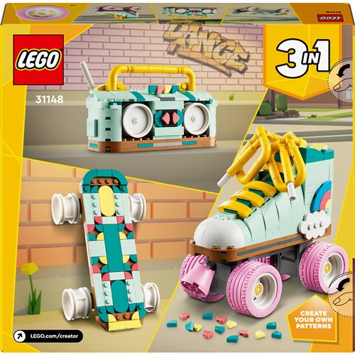 LEGO 31148 Creator 3 en 1 Patín Retro, Monopatín y Radiocasete - Lego -  Comprar en Fnac