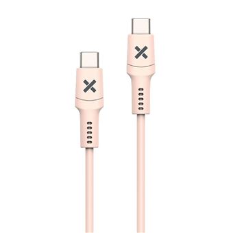 Cable Wefix USB-C a USB-C 60W 1m Rosa
