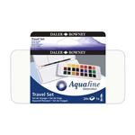 Set 24 Medio Godets Daler Rowney Aquafine Travel Con Pincel