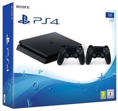 Consola PS4 Slim 1TB + 2 mandos Dualshock 4 Wireless