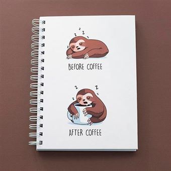Cuaderno A5 Naolito Before and After Coffee Sloth - 1