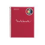 Libreta Miquelrius A4 120 Hojas Cuadriculada Emotions Rojo