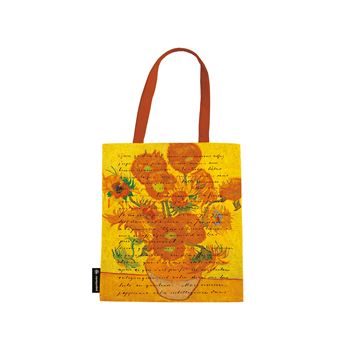 Tote Bag Paperblanks Van Gogh Los girasoles 380x380mm Bolsillo Interior y Cremallera - 1