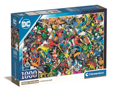 Clementoni puzzle 1000 piezas impossible dc comics justice leaugue