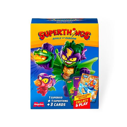 Pack 2 figuras superthings power superkid & card