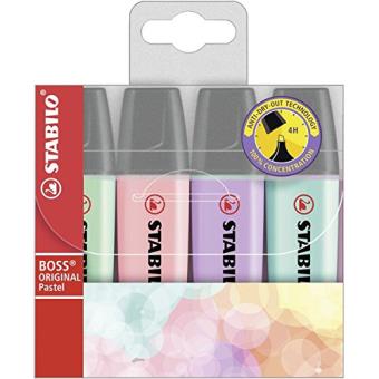Pack 4 marcadores Stabilo Boss Pastel