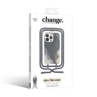 Funda con cuerda Wood Change Case Degradado Gris Antracita para iPhone 13  Pro