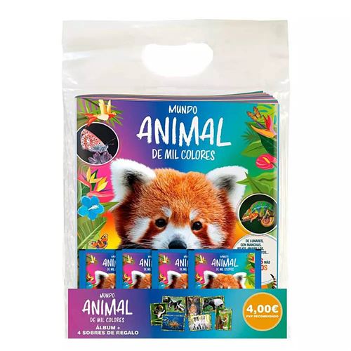 Starter pack mundo animal de mil colores + 4 sobres