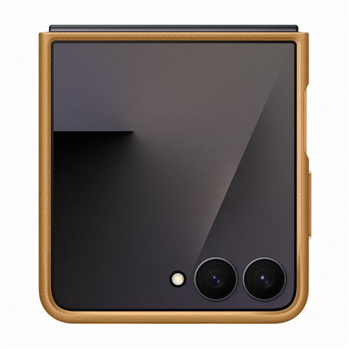 Funda De Cuero Vegano Samsung Camel Para Galaxy Z Flip7