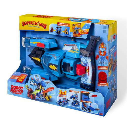 Coche de juguete magicbox superthings robot fighter kid kazoom