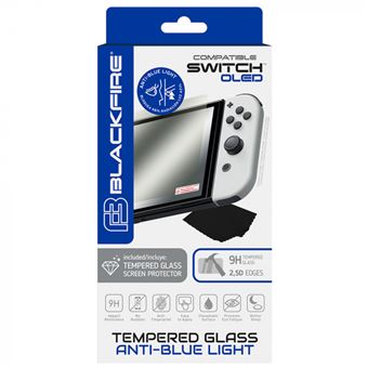 Protector de cristal templado Blackfire Antibluelight 9H para Nintendo Switch OLED