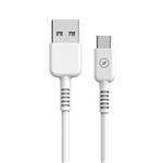 Cable de carga rápida Muvit USB-C a USB-A 3A/60W 0.2m Blanco