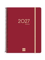 Agenda 16 Meses Finocam Ikon Sep 2026 Dic 2027 E10 155x212 Mm Semana Vista Vertical Burdeos Internacional