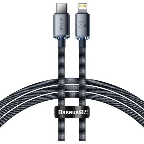 Cable Baseus USB-C a Lightning de 20W para Carga Rápida y Sincronización de iPhone y iPad, 1,2 metros, color negro - Imagen 3