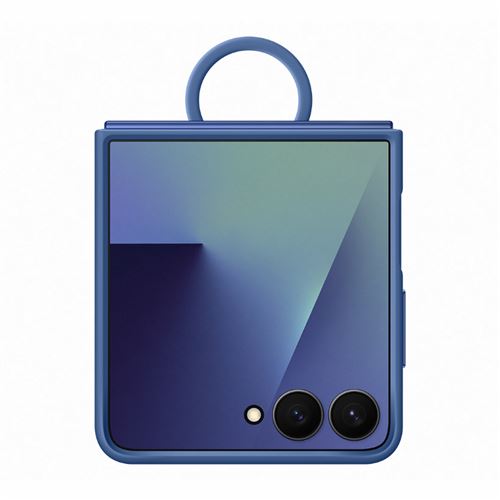 Funda De Silicona Con Anillo Samsung Azul Para Galaxy Z Flip7