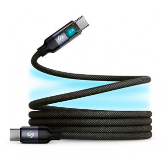 Cable Subblim Powermag LED 100W USB-C a USB-C 2m Negro