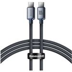 Cable de carga Baseus Crystal Shine USB-C 100W 1,2m Negro