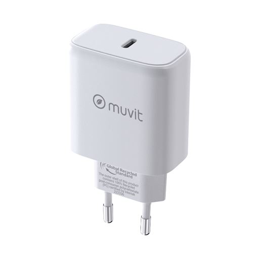 Cargador De Pared Muvit For Change Tipo C Pd 45w Blanco
