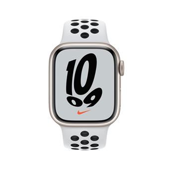 Típicamente Disciplina más lejos Apple Watch S7 Nike 41 mm LTE Caja de aluminio blanco estrella y correa Nike  Sport Plata/Negro - Reloj conectado - Fnac