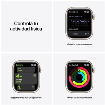 Apple Watch S7 Nike 41 mm LTE Caja de aluminio blanco estrella y Nike Sport Plata/Negro - Reloj conectado - Comprar al mejor precio |